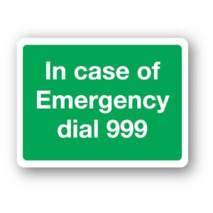 Incaseofemergencydial999sign